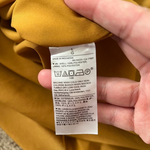 Banana Republic Ruffle Maxi Dress Golden Grass in L - Picture 10 of 10